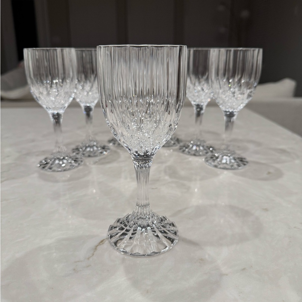 Vintage Cristal d'Arques-Durand BRETAGNE wine glasses 6.5” H -Set Of 7 - Picture 3 of 8